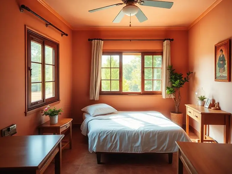 Habitación luminosa de residencia permanente para adultos mayores en Cuernavaca